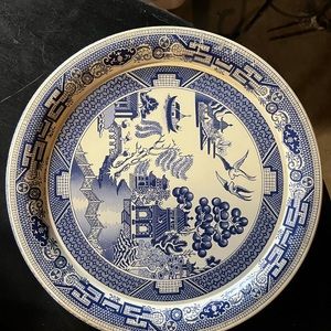 Blue willow Tin tray